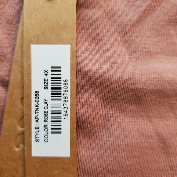 SKIMS cotton jersey mock neck tank rose clay 4X NWT - Picture 4 of 5
